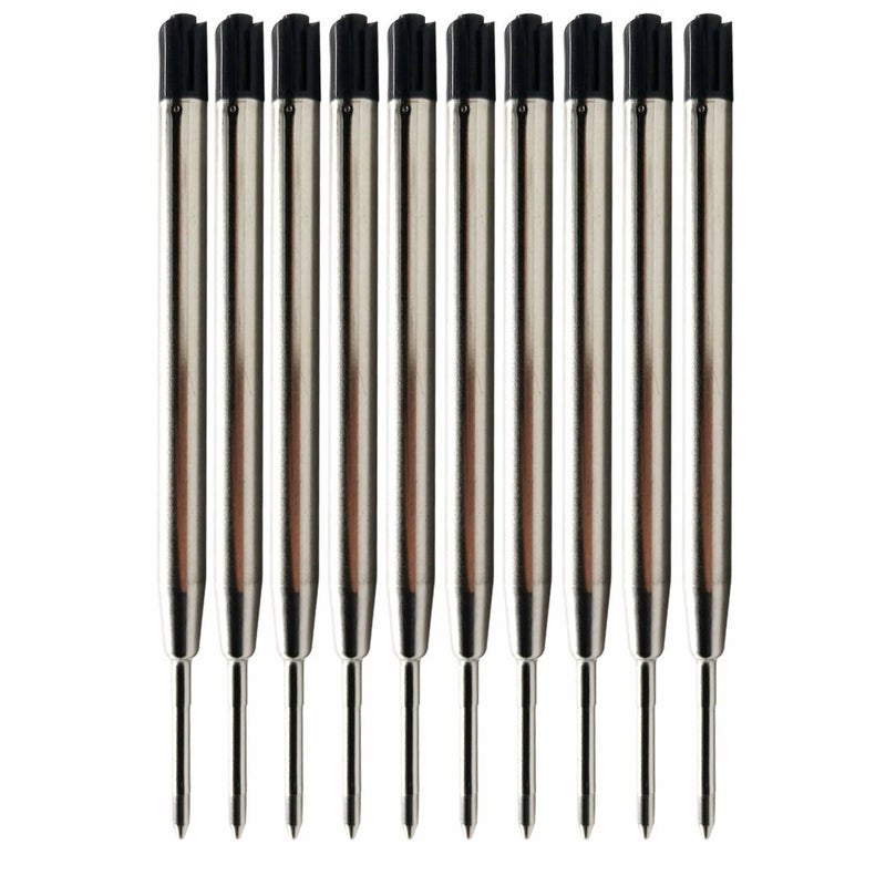 GARASANI 10 Pack Ball Point Pen Refills, Medium Point, Black Ink (Black 3.8inch) - Image 2